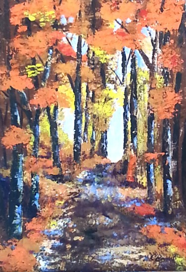 Painting titled "CHER AUTOMNE" by Carmen Berluti, Original Artwork, Acrylic