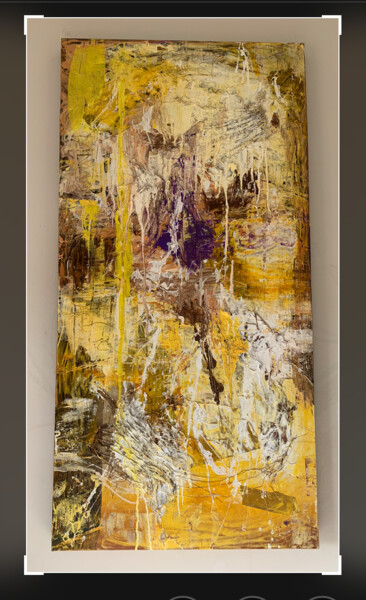 Painting titled "llanto externo" by Carmen Cantos, Original Artwork, Acrylic Mounted on Wood Stretcher frame