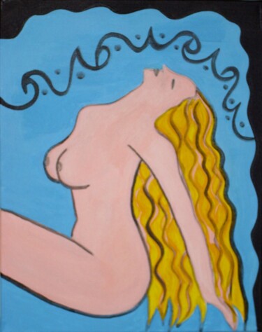 Peinture intitulée "Blonde Frau in Akt" par Carmen Coduri, Œuvre d'art originale, Huile Monté sur Châssis en bois