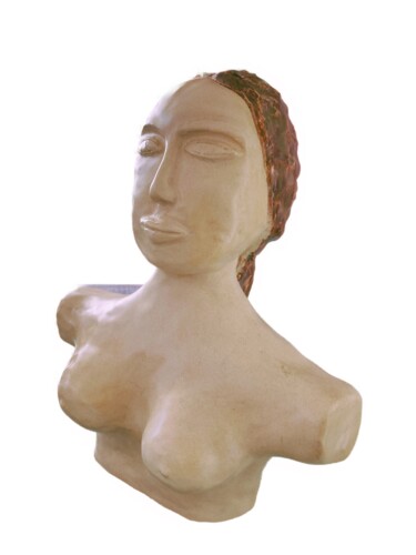 Sculpture titled "Büste Judith" by Carmen Coduri, Original Artwork, Clay