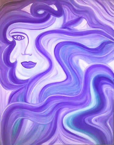 Картина под названием "Sadness" - Carmen Coduri, Подлинное произведение искусства, Масло Установлен на Деревянная рама для н…