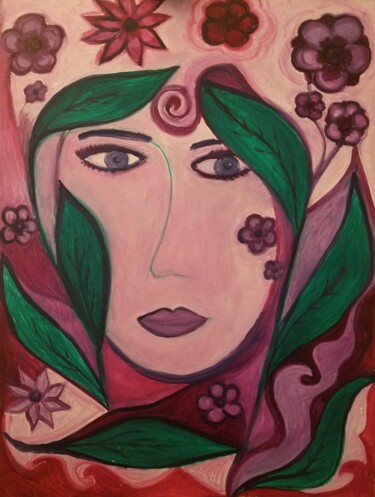 「Flower brain」というタイトルの絵画 Carmen Coduriによって, オリジナルのアートワーク, オイル