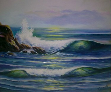 Pittura intitolato "marina" da Carmen Fdez Tornell, Opera d'arte originale, Olio