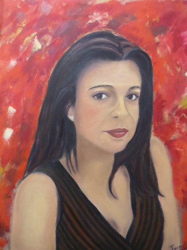 Painting titled "AUTORRETRATO" by Carmen Fdez Tornell, Original Artwork, Oil