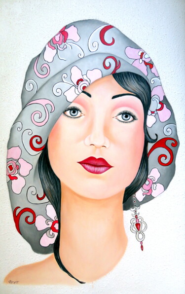 Painting titled "GLAMOUR Nº 20" by Carmen G. Junyent, Original Artwork, Acrylic Mounted on Wood Stretcher frame