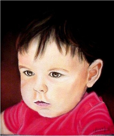 Painting titled "Sobrino Mª Angeles" by Carmen G. Junyent, Original Artwork, Oil