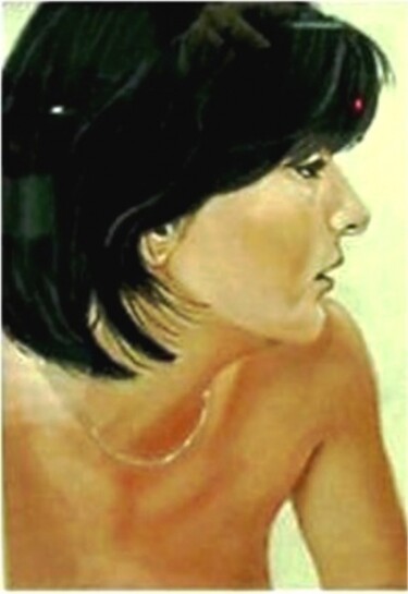 Painting titled "Mi hermana Luisa" by Carmen G. Junyent, Original Artwork, Oil