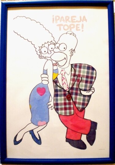 Drawing titled "Pareja tope !!!" by Carmen G. Junyent, Original Artwork