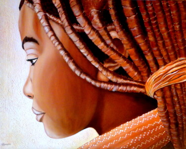 Peinture intitulée "MIRADA DE NAMIBIA" par Carmen G. Junyent, Œuvre d'art originale, Acrylique Monté sur Châssis en bois