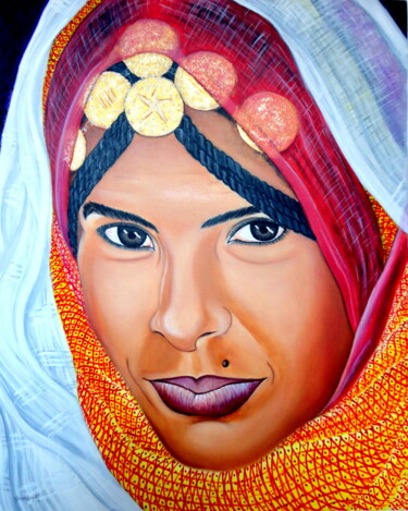 MIRADA DE ERITREA (acrílico - 86 cm x 68 cm) Pintura titulada "MIRADA DE ERITREA (…" por Carmen G. Junyent, Obra de arte original, Acrílico