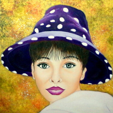 Painting titled "MIRADA DE GLAMOUR-4" by Carmen G. Junyent, Original Artwork, Acrylic