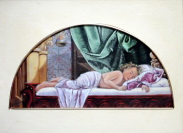 Pintura titulada "Dulces sueños" por Carmen G. Junyent, Obra de arte original, Oleo