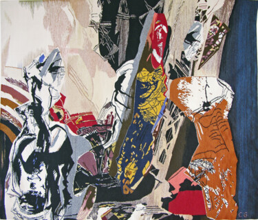 Textile Art με τίτλο "Mémoire d'un temps…" από Carmen Groza, Αυθεντικά έργα τέχνης, Ταπισερί