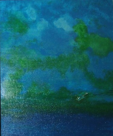 Painting titled "MER DU SUD" by Carmen Manno, Original Artwork