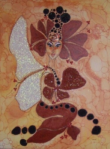 Painting titled "DIAMANT" by Carmen Manno, Original Artwork