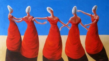 Pittura intitolato "Danzanti" da Carmen Salis, Opera d'arte originale