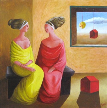 Pittura intitolato "Conversazione: inte…" da Carmen Salis, Opera d'arte originale