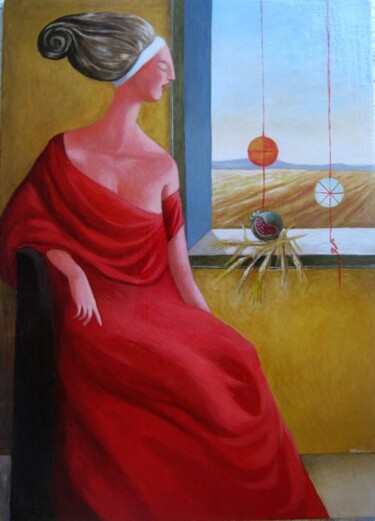 Pittura intitolato "La grande Madre" da Carmen Salis, Opera d'arte originale