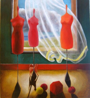 Pittura intitolato "Conversazione silen…" da Carmen Salis, Opera d'arte originale