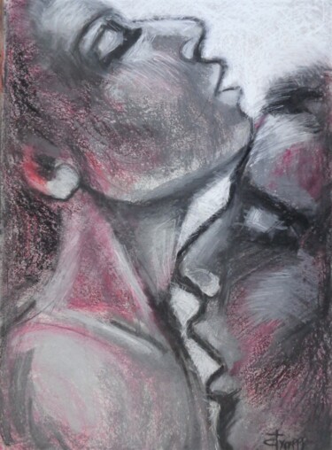Рисунок под названием "Lovers - Morning Li…" - Carmen Tyrrell, Подлинное произведение искусства, Пастель