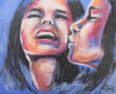 Картина под названием "Girls Best Friends" - Carmen Tyrrell, Подлинное произведение искусства, Акрил Установлен на Деревянна…