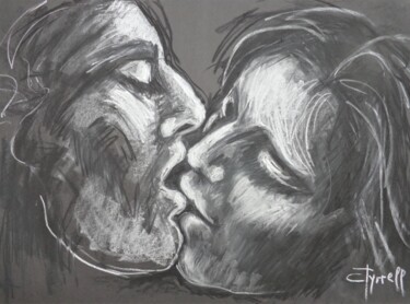Dessin intitulée "Lovers - I Need You…" par Carmen Tyrrell, Œuvre d'art originale, Fusain