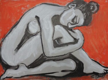 Painting titled "Posture 4" by Carmen Tyrrell, Original Artwork, Acrylic