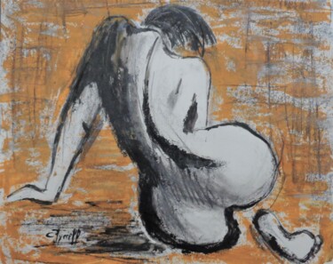 Painting titled "Curves 36" by Carmen Tyrrell, Original Artwork, Acrylic