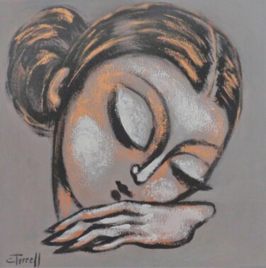 Painting titled "Sleeping Muse - Por…" by Carmen Tyrrell, Original Artwork, Acrylic