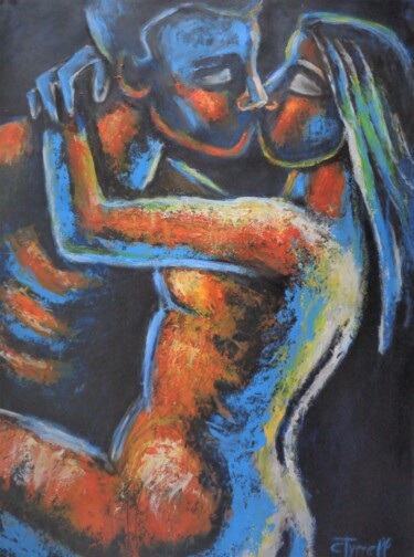 Pintura intitulada "Lovers - Night Of P…" por Carmen Tyrrell, Obras de arte originais, Acrílico