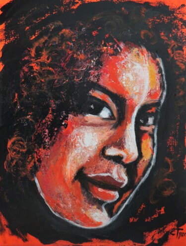 Peinture intitulée "From Africa With Lo…" par Carmen Tyrrell, Œuvre d'art originale, Acrylique Monté sur Châssis en bois