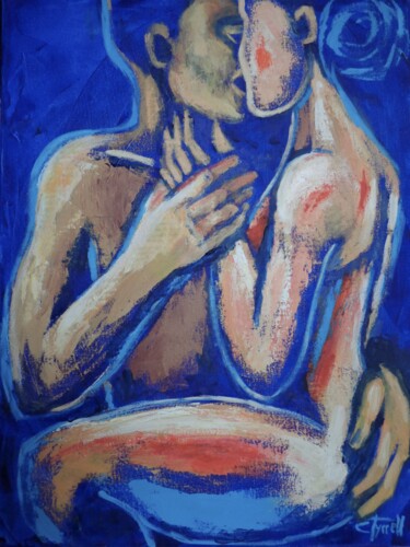 Painting titled "Lovers - Love Of My…" by Carmen Tyrrell, Original Artwork, Acrylic Mounted on Wood Stretcher frame