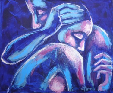 Картина под названием "Lovers - Love And C…" - Carmen Tyrrell, Подлинное произведение искусства, Акрил Установлен на Деревян…