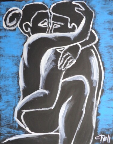 Painting titled "Lovers - Pure Love 2" by Carmen Tyrrell, Original Artwork, Acrylic