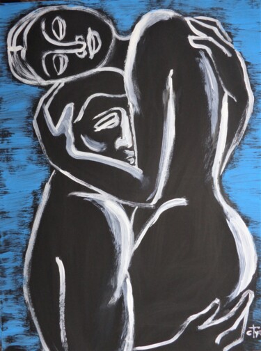 Peinture intitulée "Lovers - Pure Love 4" par Carmen Tyrrell, Œuvre d'art originale, Acrylique