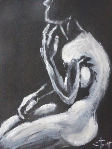 Painting titled "Shadow Figure 3" by Carmen Tyrrell, Original Artwork, Acrylic