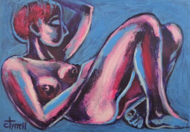 Painting titled "Dreaming 1" by Carmen Tyrrell, Original Artwork, Acrylic Mounted on Wood Stretcher frame