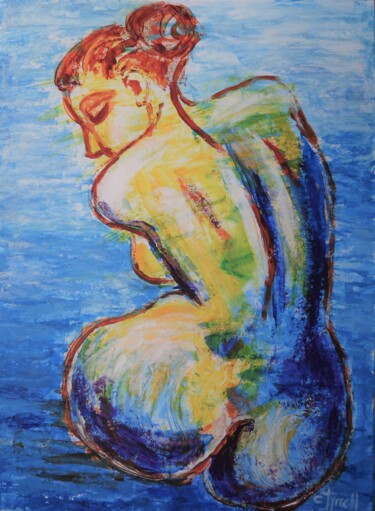 Painting titled "Sea Lover 1" by Carmen Tyrrell, Original Artwork, Acrylic