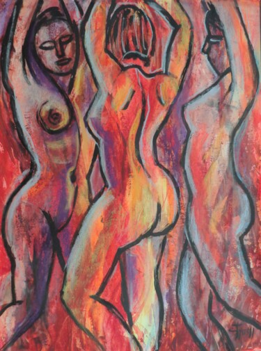 Картина под названием "Summer Glow 1" - Carmen Tyrrell, Подлинное произведение искусства, Акрил