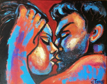 Painting titled "Lovers - Valentine'…" by Carmen Tyrrell, Original Artwork, Acrylic
