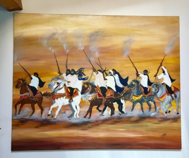 Painting titled "fantasia touareg" by Carmen, Original Artwork, Acrylic