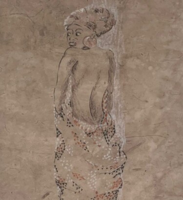 Рисунок под названием "Suzana" - Carmen Wagner, Подлинное произведение искусства, Древесный уголь Установлен на artwork_cat.