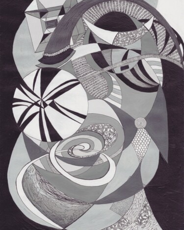 Картина под названием "Japanische Jongleur…" - Carmen Wagner, Подлинное произведение искусства, Акрил Установлен на картон
