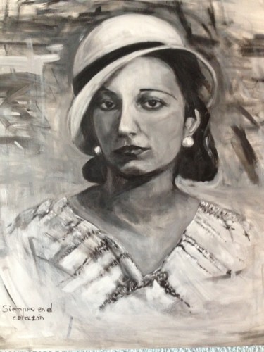 Peinture intitulée "mi-madre-ii.jpg" par Carmen Lopez Martinez, Œuvre d'art originale, Acrylique