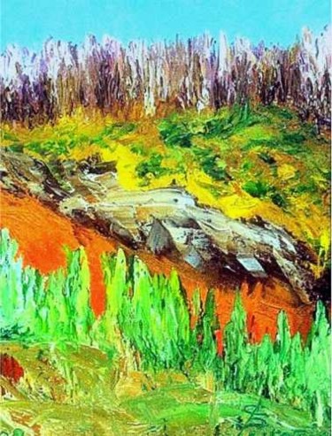 Pintura titulada "paisaje de la meseta" por Maria Del Carmen Pelletier Fontan, Obra de arte original
