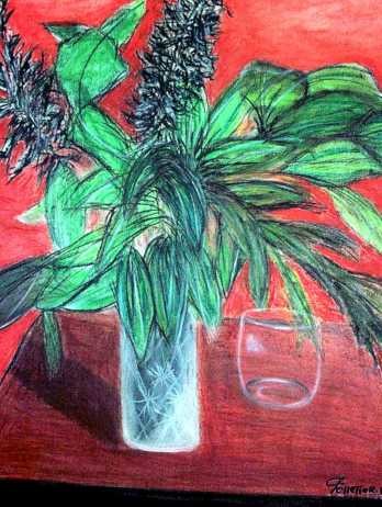Pintura titulada "motivo floral" por Maria Del Carmen Pelletier Fontan, Obra de arte original