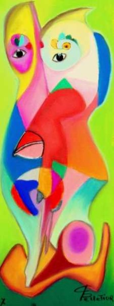 Pintura titulada "trimming parrot" por Maria Del Carmen Pelletier Fontan, Obra de arte original, Oleo