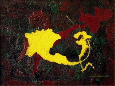 Pintura titulada "yellow splash" por Maria Del Carmen Pelletier Fontan, Obra de arte original