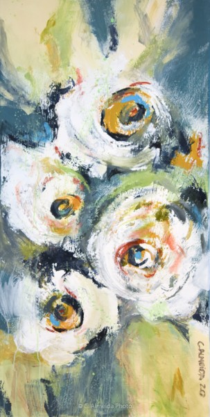 Peinture intitulée "Roses" par Carmo Almeida, Œuvre d'art originale, Acrylique