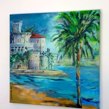 Painting titled "Estoril" by Carmo Almeida, Original Artwork, Acrylic